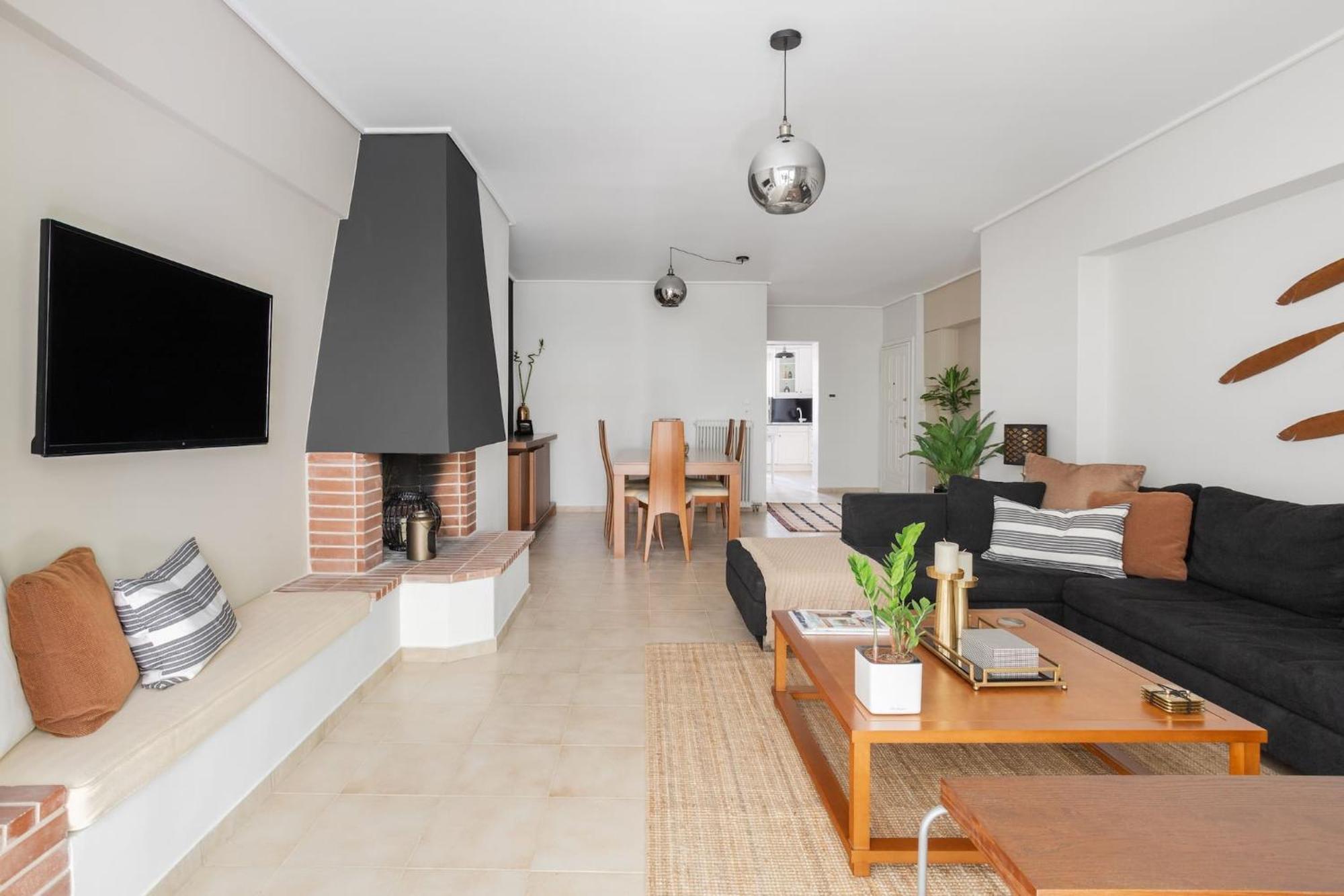 Fresh Detailed Stylish Apartment At Acropolis Athena Bagian luar foto